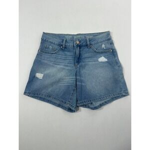 Womens Soundstyle Jamie Short Easy Fit Blue Denim Distressed Shorts Size 6